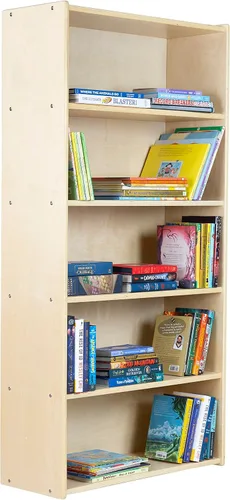 Vista 9 de Estantería de 3 estantes, estantería Montessori y unidad de almacenamiento en madera contrachapada de abedul, organizador de suministros de arte