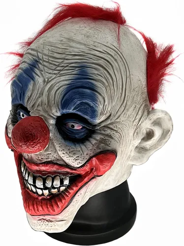 Vista 3 de Máscara de payaso de látex para Halloween, mascarada, baile de graduación, accesorios de disfraz LARP