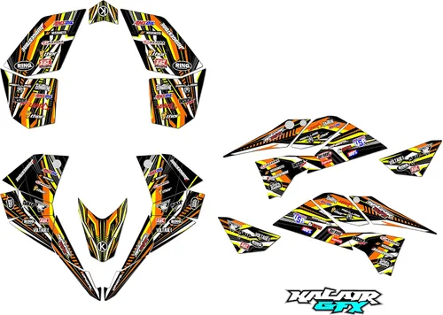 Vista 6 de Kit de gráficos para KTM 450XC 450SX 525XC 525SX (2008-2013) Prime Series Cm 16 Mil – ATV UTV Dirt Bike Adhesivos, Quad Dirtbike Racing Decal