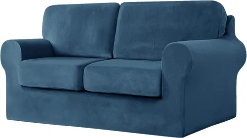 Vista 67 de Funda de sofá con fundas de cojín de asiento separadas y fundas de respaldo, fundas elásticas para sofá, fundas protectoras de terciopelo