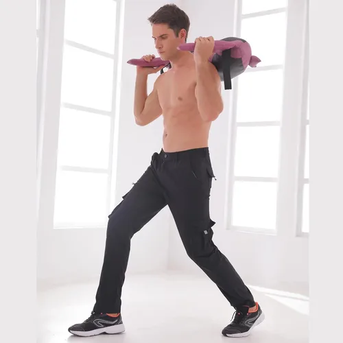 Vista 6 de Pantalón de carga para hombre al aire libre, ligero, táctico, para senderismo, jogger, ajuste clásico, bolsillos múltiples