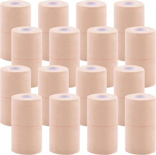 Vista 9 de BQTQ 6 rollos de cinta adhesiva elástica de 4 pulgadas, vendaje elástico autoadhesivo para heridas, vendaje elástico autoadherente, cinta deportiva