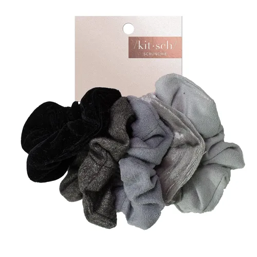 Vista 26 de Kitsch - Coleteros de satén para mujer, bandas para el cabello sin daños, cameo, 5 piezas Wake Up Frizz-Free, No Crease Hair Ties, Softer Than