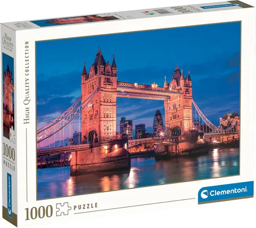 Vista 4 de Clementoni - 39674 Colección Puzzle Tower Bridge - Rompecabezas 1000, hecho en Italia, rompecabezas para adultos piezas