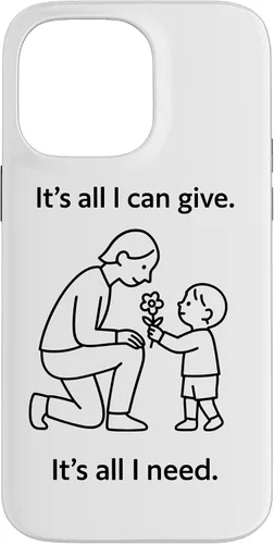 Vista 21 de Child Giving Flower to Parent Minimal Symbolic Love Design Case for iPhone 16