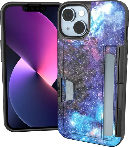 Vista 38 de Smartish Funda tipo cartera para iPhone 11 Pro - Wallet Slayer Vol. 2 [soporte protector delgado] tarjetero (seda) - Black Tie Affair
