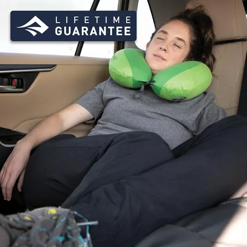 Vista 7 de Sea to Summit Aeros Premium Traveller - Almohada inflable para el cuello, color lima