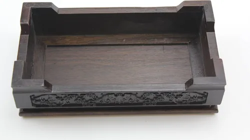 Vista 5 de Muebles orientales chinos de palisandro macizo Mahagony soporte de exhibición de madera base de madera rectangular con forma rectangular