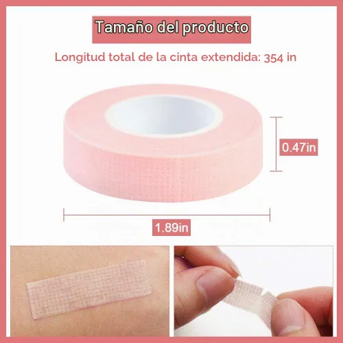 Vista 2 de EBANKU 5 rollos de cinta para extensiones de pestañas, cinta de ojos