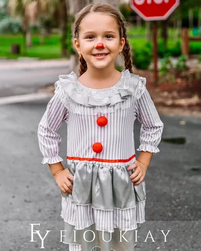 Vista 5 de fioukiay Disfraz de Halloween para niñas, ropa de Halloween para niñas, conjuntos de ropa de Halloween para niños pequeños