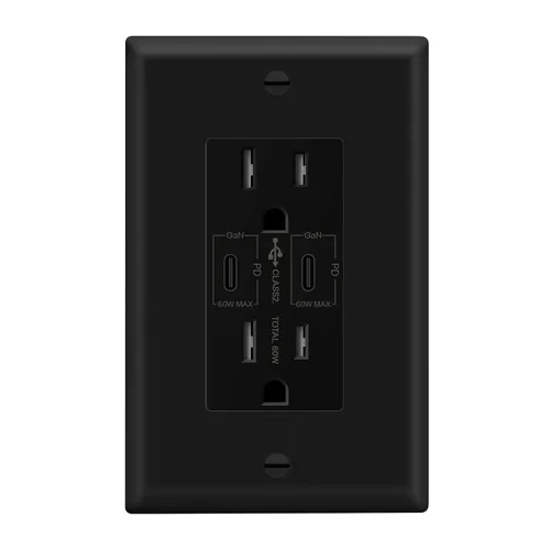 Vista 9 de LIDER Toma de pared USB-C PD de 65 W, suministro de energía, tecnología GaN Dorado