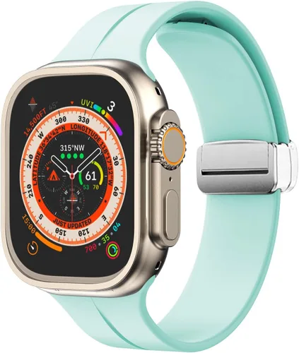 Vista 33 de Banda magnética compatible con Apple Watch de 38mm 40mm 41mm 42mm 44mm 45mm 46mm 49mm, mujeres y hombres, correa deportiva de silicona compatible