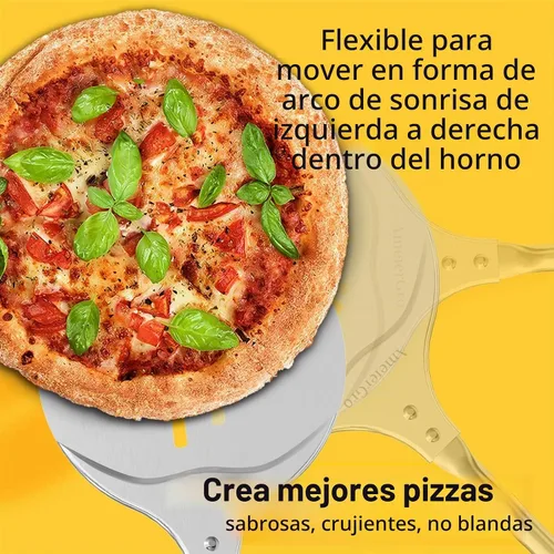 Vista 7 de Pizza Peel & Turner, espátula para pizza de 9 pulgadas con mango extensible (26-36 pulgadas de longitud)