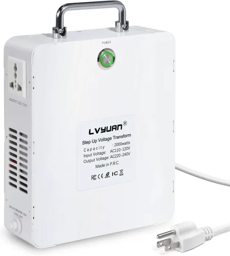 Vista 4 de LVYUAN Transformador elevador de 2000W 110/120V a 220/240V
