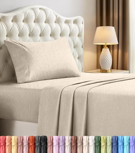 Vista 106 de Utopia Bedding - Juego de sábanas de microfibra cepillada, resistente al encogimiento y a la decoloración, de fácil cuidado, 3 piezas, tamaño Beige