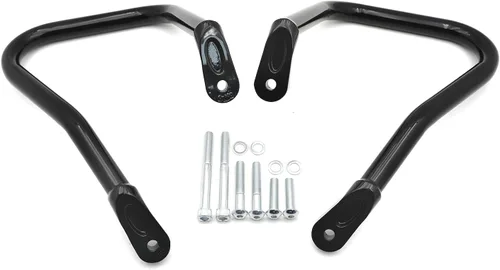 Vista 8 de Barra de choque de protección de alforja trasera negra compatible con Harley Softail FLHC FLHCS 2018+ [P/N: TGHD-SG09-BK]