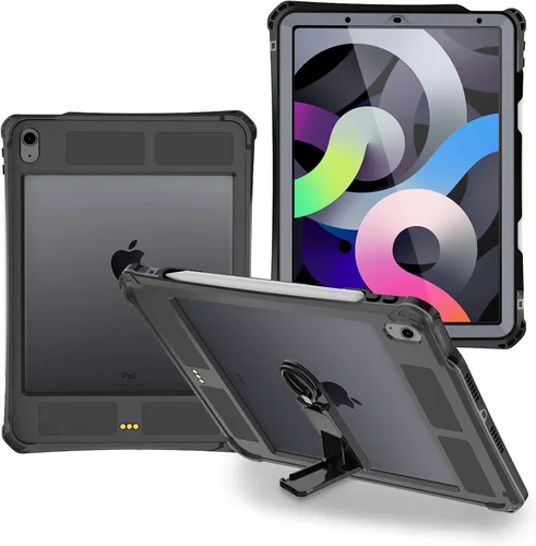 Vista 2 de ShellBox Case Funda impermeable para iPad mini 4/5, funda protectora de cuerpo completo a prueba de golpes a prueba de polvo con soporte ajustable