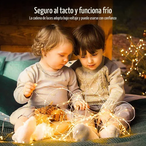 Vista 3 de Paquete de 12 luces de hadas que funcionan con pilas, 20 luces LED parpadeantes de 7 pies, 3 modos, mini luces a granel impermeables para tarros