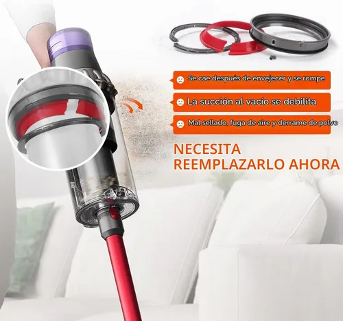 Vista 5 de Anillo de sellado de repuesto para aspiradora Dyson Outsize Serie SV16 SV29 V11 Outsize / Gen5 Outsize/Plus/Absolute/Absolute Extra/Total