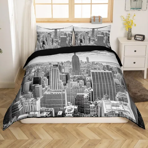 Vista 36 de Erosebridal Juego de ropa de cama para niños de construcción tamaño individual para niños, cubierta de edredón para camiones excavadoras, juego