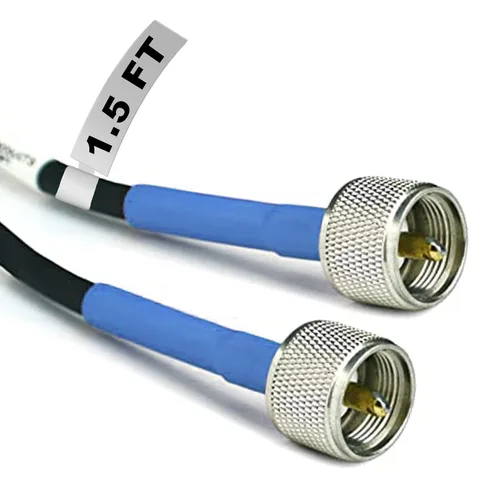 Vista 11 de Extreme Consumer Products ECP Cable Experts RG-8X - Cable coaxial de 1.5 pies PL259 M/M - Cables de puente resistentes a la intemperie
