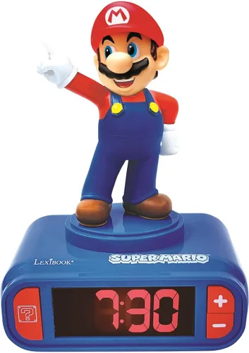 Vista 18 de LEXiBOOK, Vengadores de Marvel, Reloj despertador con luz nocturna de Los Vengadores, Sonidos y melodías, Pantalla LCD retroiluminada, Luminoso