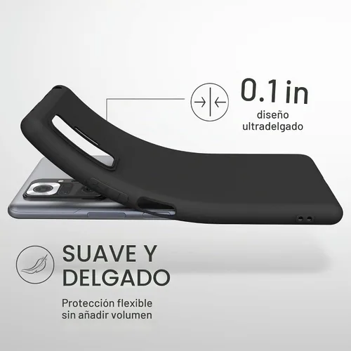 Vista 2 de kwmobile Funda compatible con Xiaomi Redmi Note 10 Pro - Funda protectora de silicona TPU suave y delgada - Negro mate
