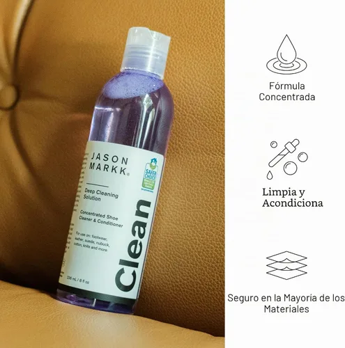 Vista 4 de Jason Markk Cuidado de Zapatos y Deportivas, Limpieza de Zapatos, Limpia y Acondiciona Calzado, Púrpura, 8 fl oz (paquete de 1)