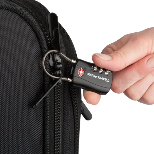 Vista 7 de TravelMore Paquete de 10 cerraduras de equipaje de viaje aprobadas por la TSA para maletas, color naranja (paquete de 10, negro)