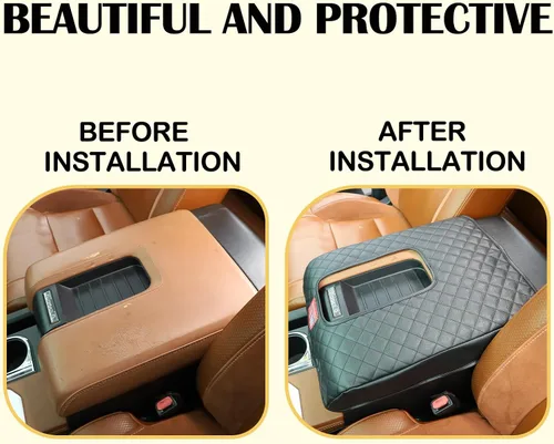 Vista 2 de CHEAYAR Kit de Cubierta para Reposabrazos de Consola Central, Cojín de Reposabrazos de Consola Automotriz Personalizado, Compatible con Toyota