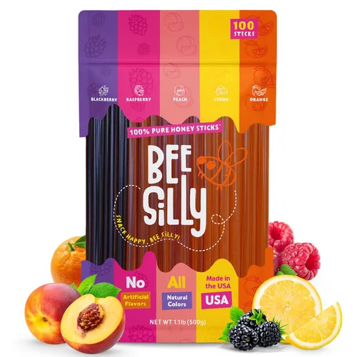 Vista 10 de Bee Silly Palitos de miel (paquete de 25, mora)