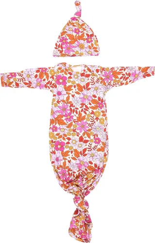 Vista 245 de Three Little Tots Vestido de corbata anudada para bebé recién nacido - Bebé