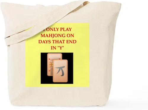 Vista 9 de CafePress MAHJOMG2 - Bolsa de lona reutilizable color beige, Caqui, S