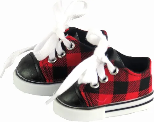 Vista 5 de American Fashion World Mocasines negros para muñecas de 18 pulgadas Calidad premium y diseño moderno Zapatos de muñeca Moda de zapatos