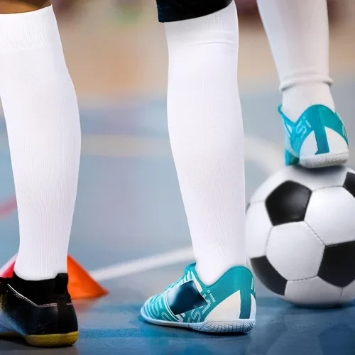 Vista 7 de Jenaai 4 pares de calcetines de fútbol por encima de la rodilla, calcetines de fútbol extralargos, calcetines de béisbol atléticos de rendimiento