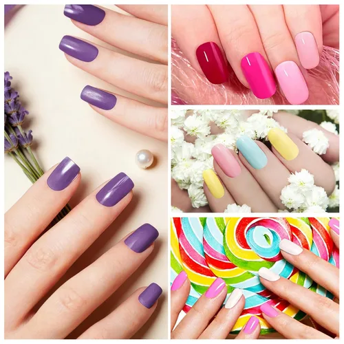 Vista 7 de 224 piezas de 16 hojas de tiras de esmalte de uñas de color sólido, calcomanías adhesivas de uñas completas para mujeres, tiras de uñas de gel