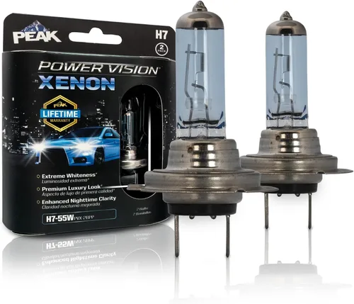 Vista 7 de PEAK Power Vision - Faros delanteros H7 de 55 W de alto rendimiento para automóviles plateados (paquete de 2)