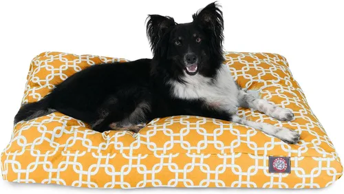 Vista 9 de Majestic Pet Cama para perro de espuma viscoelástica triturada, pequeña con funda extraíble lavable, cama ortopédica rectangular para perros, cama