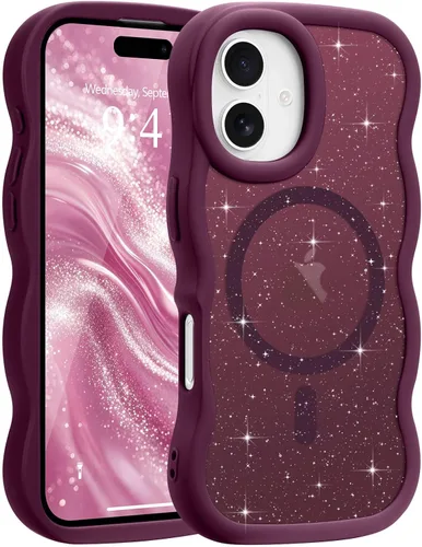 Vista 90 de Pepmune - Funda para iPhone 12 Pro Max con marco ondulado y estructura rígida, color mate claro, cubierta trasera unisex, compatible con Magsafe