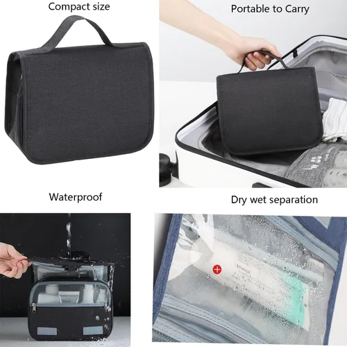 Vista 4 de Ostomía Colostomía Kit de bolsa de viaje con tijeras de ostomía colgante organizador bolsa para suministros de ileostomía
