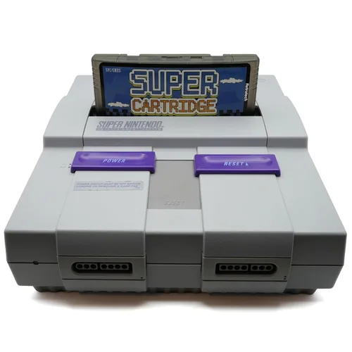 Vista 3 de Retrotech Super 1000 In 1 Game Cartridge for SNES Super Nintendo 16 Bit Game Console - Transparent
