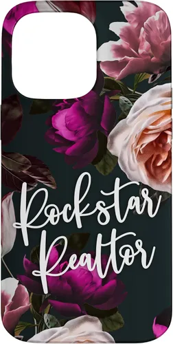 Vista 20 de iPhone 14 Plus Rockstar Realtor - Elegante estuche de regalo floral para agente inmobiliario