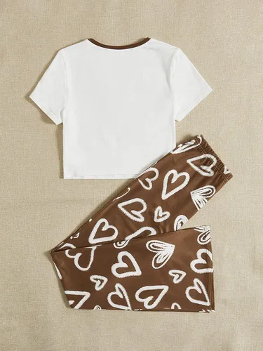 Vista 2 de SOLY HUX Girl's Crop Top Graphic Tee Summer Drawstring Side Tie Knot Hem Round Neck Short Sleeve T-Shirts