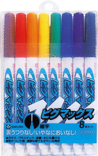 Vista 18 de Sakura Crepas Pigmax ZPK-S10P - Bolígrafo a base de agua, punta fina, naranja, 10 bolígrafos