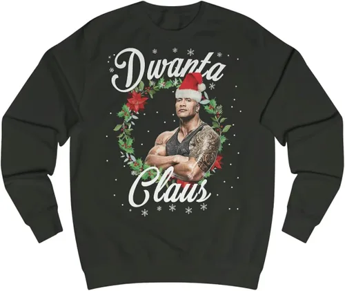 Vista 3 de Divertida sudadera de Dwanta Claus Jingle Bell The Rock Comedy fea Navidad