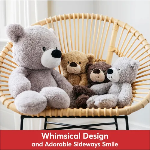 Vista 2 de GUND Peluche de oso de peluche, marrón chocolate, 13.5 pulgadas Gris