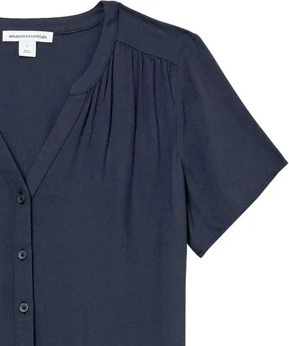 Vista 6 de Tienda Essentials - Blusa tejida de manga corta para mujer