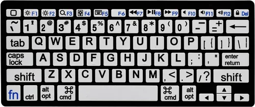 HXMJ Mini teclado Bluetooth de impresión grande compatible con iPad, iPhone, iPod, MacBook para personas mayores y personas con discapacidad visual