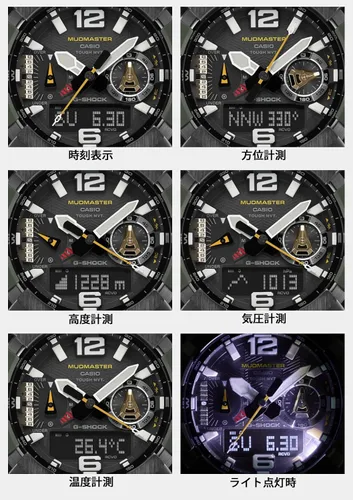 Vista 6 de Casio G-Shock GWG-B1000-3AJF Maestro de la Serie G MUDMASTER Modelo insignia Triple Sensor Japón Importación Nuevo, Reloj