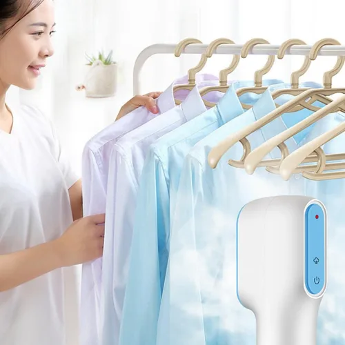 Vista 2 de Vaporizador de ropa de mano portátil para colgar, plancha eléctrica de mano, mini vaporizador de ropa de vapor para el hogar, viajes y negocios